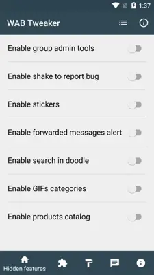 WAB Tweaker android App screenshot 0