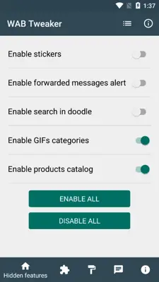 WAB Tweaker android App screenshot 1