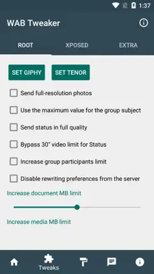 WAB Tweaker android App screenshot 2